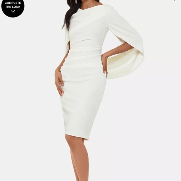 Betsy & Adam Caped Sheath Dress - Picture 1 of 4